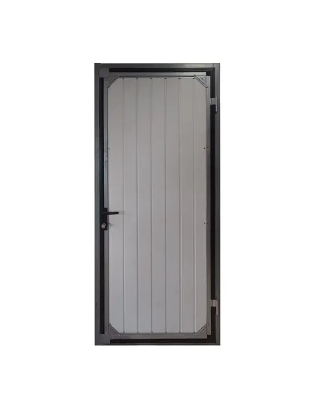 Drzwi Techniczne Stalowe 88,5 x 208,5 cm - Antracytowe T10