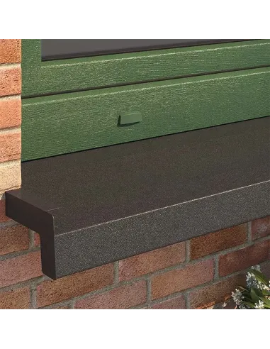 Parapet Zewnętrzny Stalowy - Srebrny RAL 7037 Struktura Piasku