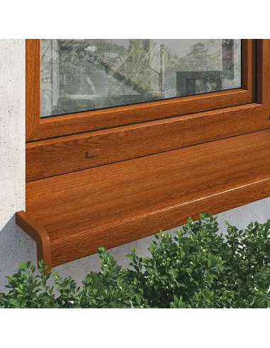 Parapet Zewnętrzny Stalowy Laminowany Softline - Złoty Dąb