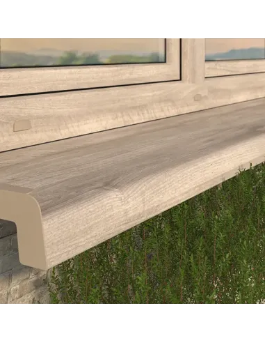 Parapet Zewnętrzny Stalowy Laminowany Softline - Złoty Dąb