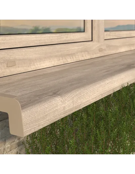 Parapet Zewnętrzny Stalowy Laminowany Softline - Złoty Dąb