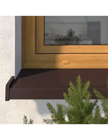 Parapet Zewnętrzny Aluminiowy - Brąz RAL 8019