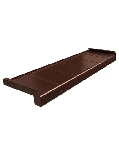 Parapet Zewnętrzny Aluminiowy Imitacja Płytki - Brąz RAL 8017