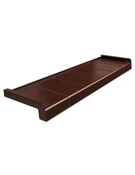 Parapet Zewnętrzny Aluminiowy Imitacja Płytki - Brąz RAL 8017