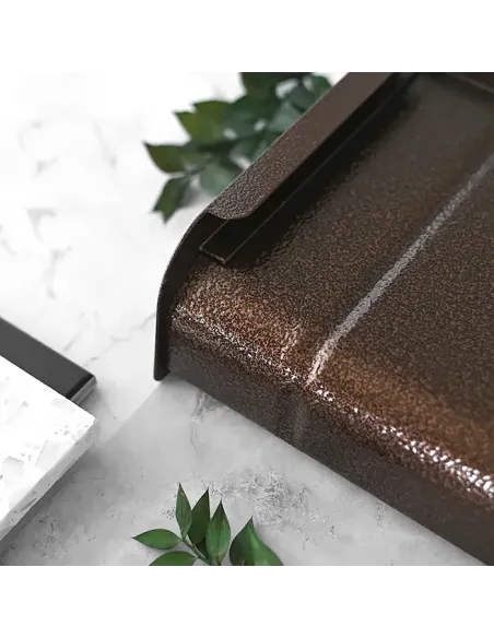 Parapet Zewnętrzny Aluminiowy Imitacja Płytki - Brąz RAL 8017
