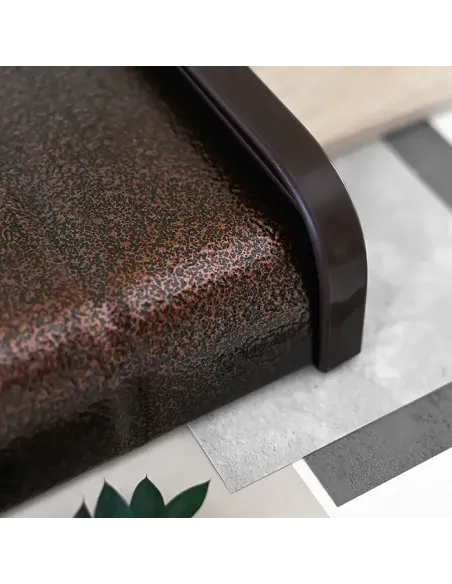 Parapet Zewnętrzny Aluminiowy Imitacja Płytki - Brąz RAL 8017