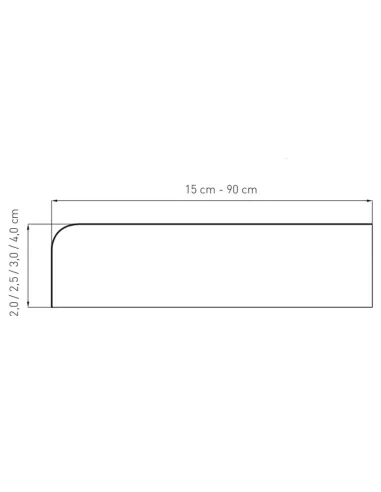 Parapet Wewnętrzny MDF Laminowany - Biały Połysk
