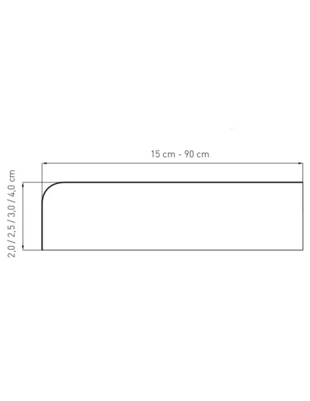 Parapet Wewnętrzny MDF Laminowany - Biały Połysk