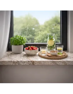 Parapet wewnętrzny z konglomeratu kwarcowego - Bianchissimo 2