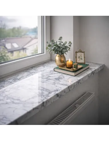 Parapet wewnętrzny marmurowy - Botticino Semi Classico