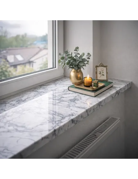 Parapet wewnętrzny marmurowy - Botticino Semi Classico