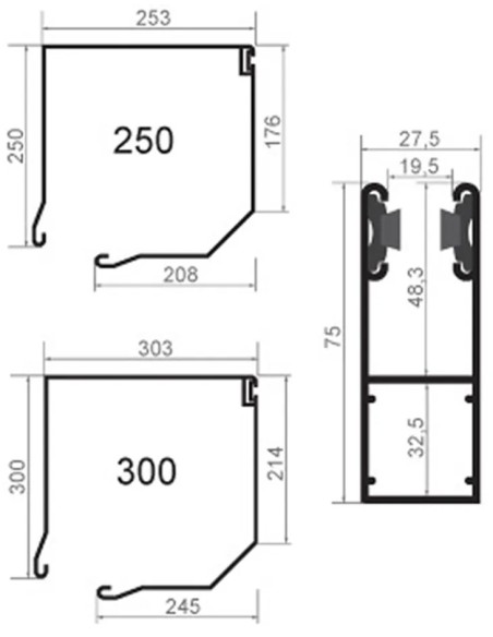 Roleta garażowa MINI 55 - 270 x 220 cm