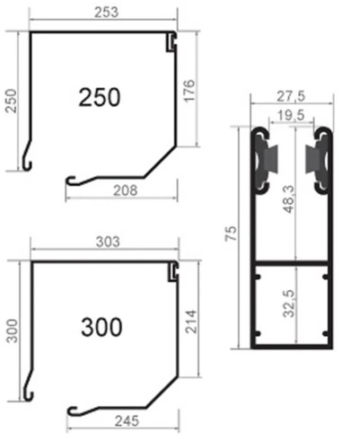Roleta garażowa MINI 55 - 330 x 270 cm