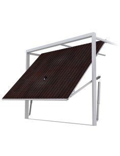 Brama Garażowa Uchylna - 200 x 200 - Mahoń
