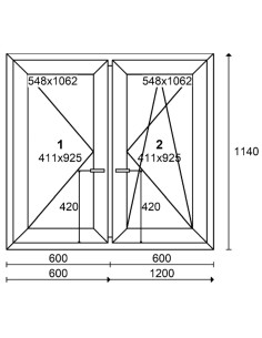 Okno PCV 120 x 114 cm Rozwierno Uchylne - Złoty dąb