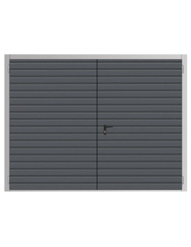 Brama Rozwierna Stalowa Antracyt 7024 Mat  - Ocieplana - 230 x 230 cm