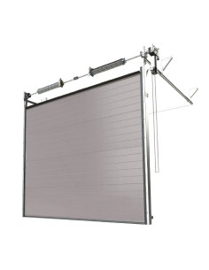 Brama Segmentowa Przemysłowa - 350 x 350 cm - Srebrna