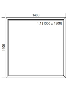 Okno PCV 140 x 140 cm FIX (Stałe) Aluplast IDEAL 4000 2