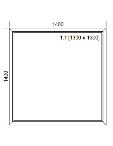 Okno PCV 140 x 140 cm FIX (Stałe) Aluplast IDEAL 4000