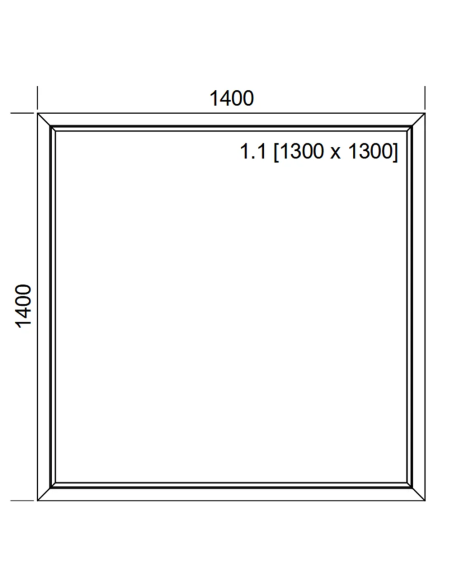 Okno PCV 140 x 140 cm FIX (Stałe) Aluplast IDEAL 4000
