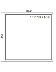 Okno PCV 180 x 180 cm FIX (Stałe) Aluplast IDEAL 4000 2