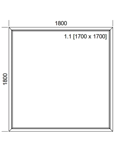 Okno PCV 180 x 180 cm FIX (Stałe) Aluplast IDEAL 4000