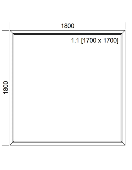 Okno PCV 180 x 180 cm FIX (Stałe) Aluplast IDEAL 4000