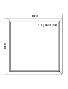 Okno PCV 100 x 100 cm FIX (Stałe) Aluplast IDEAL 4000 2