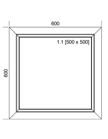 Okno PCV 60 x 60 cm FIX (Stałe) Aluplast IDEAL 4000