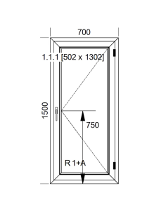 Okno PCV 70 x 150 cm Rozwierne Dwuszybowe Aluplast IDEAL 4000 2