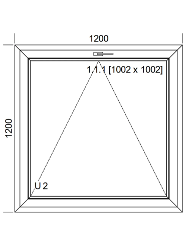 Okno PCV 120 x 120 cm Uchylne Dwuszybowe Aluplast IDEAL 4000
