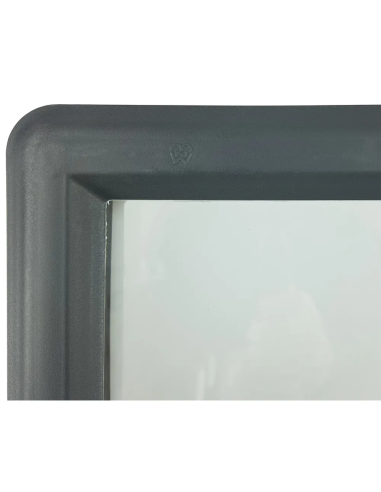Okno do bramy garażowej 640 x 336 mm - Czarne