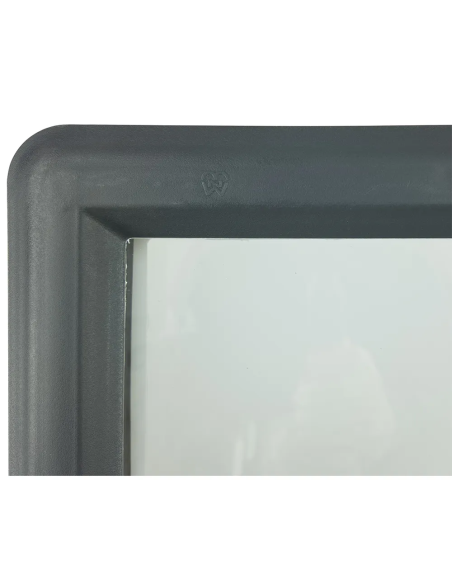 Okno do bramy garażowej 640 x 336 mm - Czarne