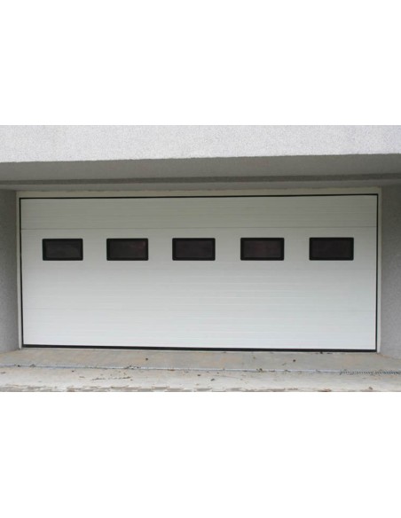 Okno do bramy garażowej 640 x 336 mm - Czarne