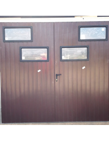 Okno do bramy garażowej 640 x 336 mm - Czarne