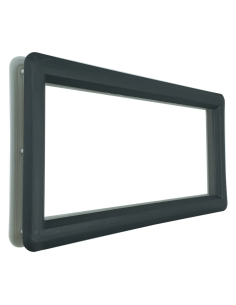 Okno do bramy garażowej 640 x 336 mm - Czarne 2