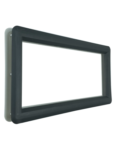 Okno do bramy garażowej 640 x 336 mm - Czarne