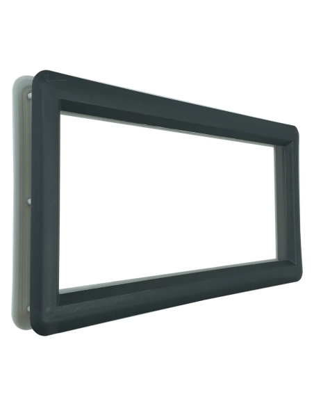 Okno do bramy garażowej 640 x 336 mm - Czarne