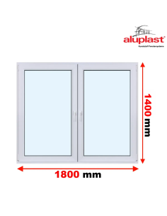 Okno PCV 146,5 x 143,5 cm Rozwierne |  Rozwierno-Uchylne Dwuszybowe Aluplast IDEAL 4000