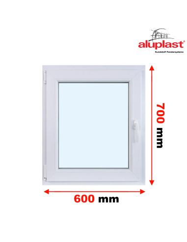 Okno PCV 60 x 70 cm Rozwierno-Uchylne Dwuszybowe Aluplast IDEAL 4000