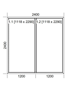 Okno PCV 240 x 240 cm Dwukwaterowe: FIX+FIX (Stałe) Aluplast IDEAL 7000 2
