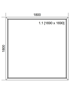Okno PCV 180 x 180 cm FIX (Stałe) Aluplast IDEAL 7000 2