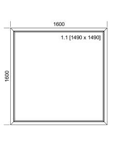 Okno PCV 160 x 160 cm FIX (Stałe) Aluplast IDEAL 7000 2