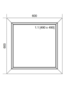 Okno PCV 60 x 60 cm FIX (Stałe) Aluplast IDEAL 7000 2