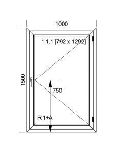 Okno PCV 100 x 150 cm Rozwierne Trzyszybowe Aluplast IDEAL 7000 2