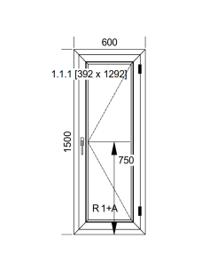 Okno PCV 60 x 150 cm Rozwierne Trzyszybowe Aluplast IDEAL 7000 2