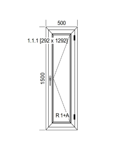 Okno PCV 50 x 150 cm Rozwierne Trzyszybowe Aluplast IDEAL 7000 2