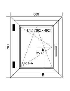 Okno PCV 60 x 70 cm Rozwierno Uchylne Trzyszybowe Aluplast IDEAL 7000 2