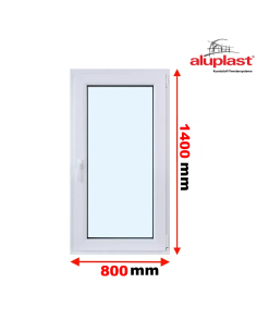 Okno PCV 80 x 140 cm Rozwierno-Uchylne Trzyszybowe Aluplast IDEAL 7000
