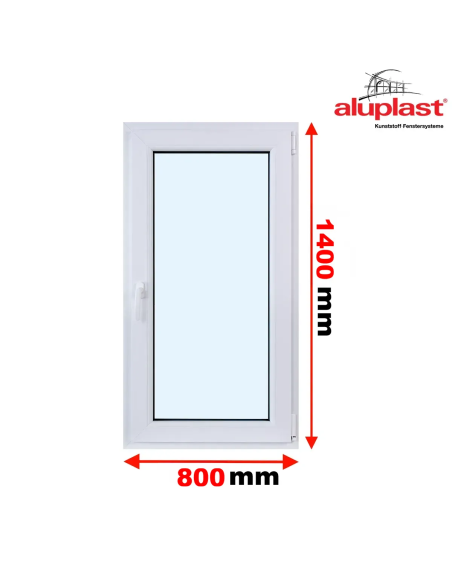 Okno PCV 80 x 140 cm Rozwierno-Uchylne Aluplast IDEAL 8000